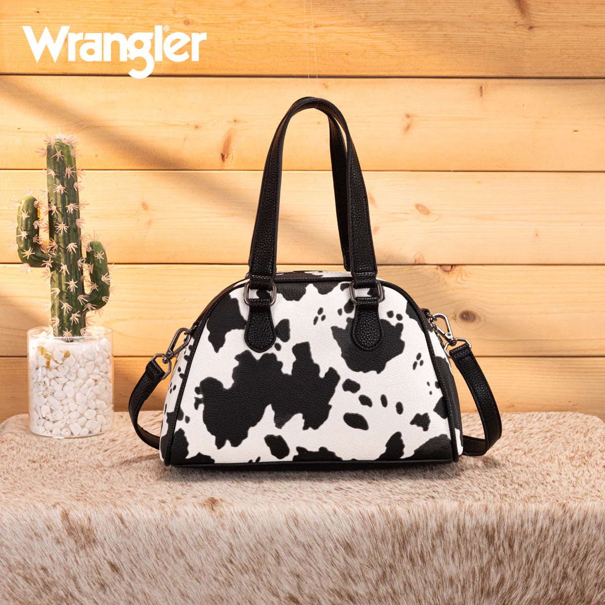 Wrangler Cow Print Crossbody Bag - WG133-213