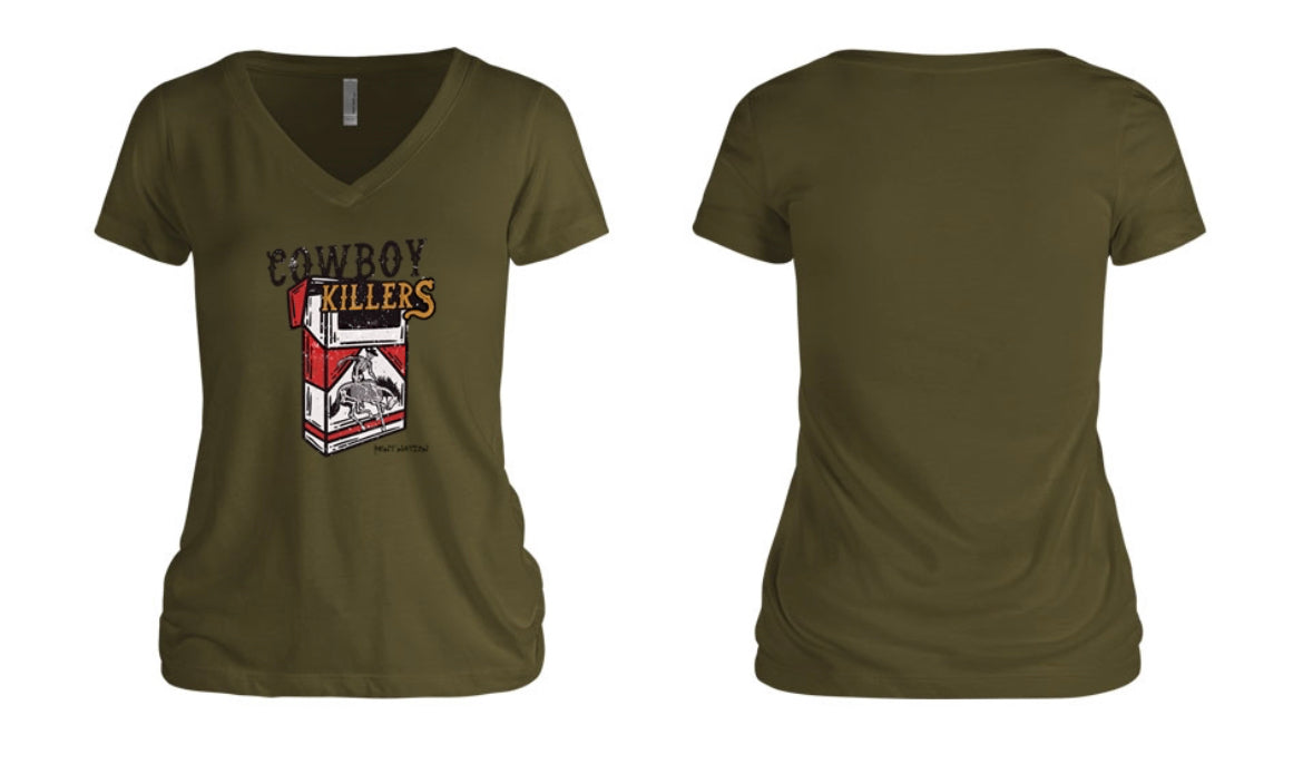 Cowboy Killers Red & White Women's V-Neck