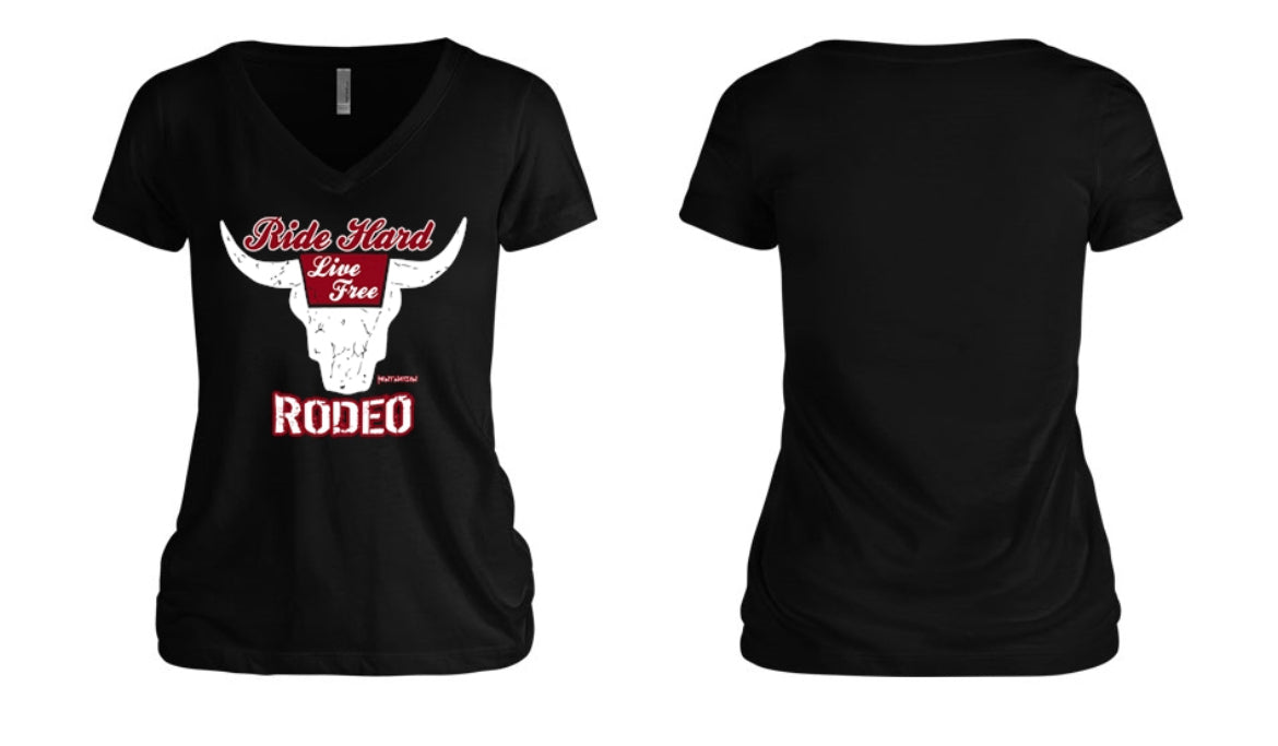 Ride Hard...Live Free Rodeo Women's V-Neck
