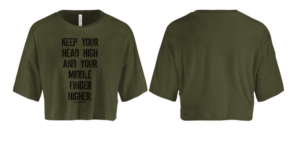 Head High And Middle Finger Higher Women's Crop Top