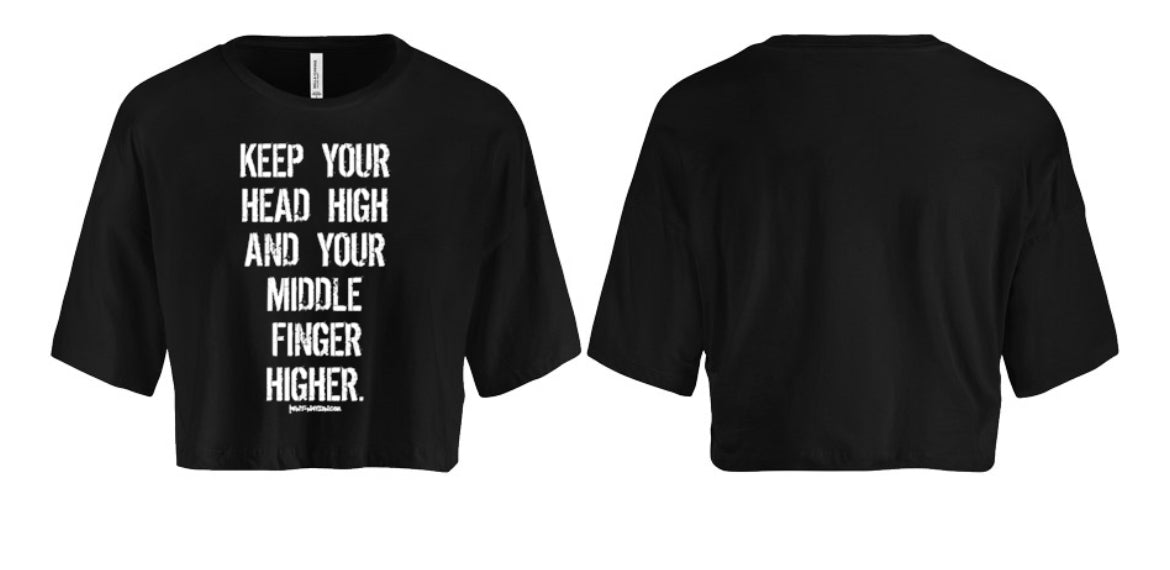Head High And Middle Finger Higher Women's Crop Top