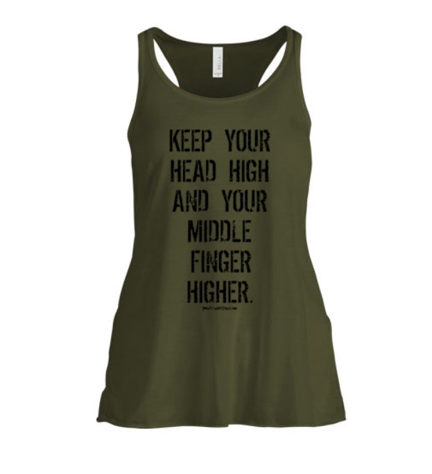 Head High and Middle Finger Higher Women's Tank Top