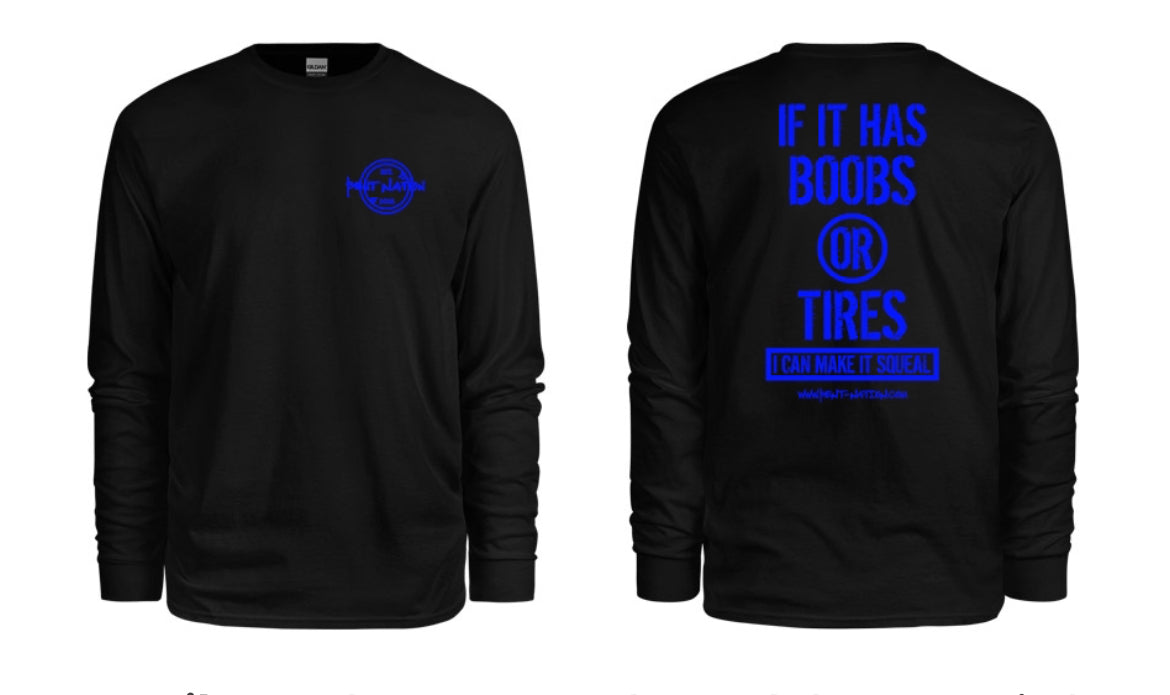 Boobs Or Tires Men's Long Sleeve Shirt