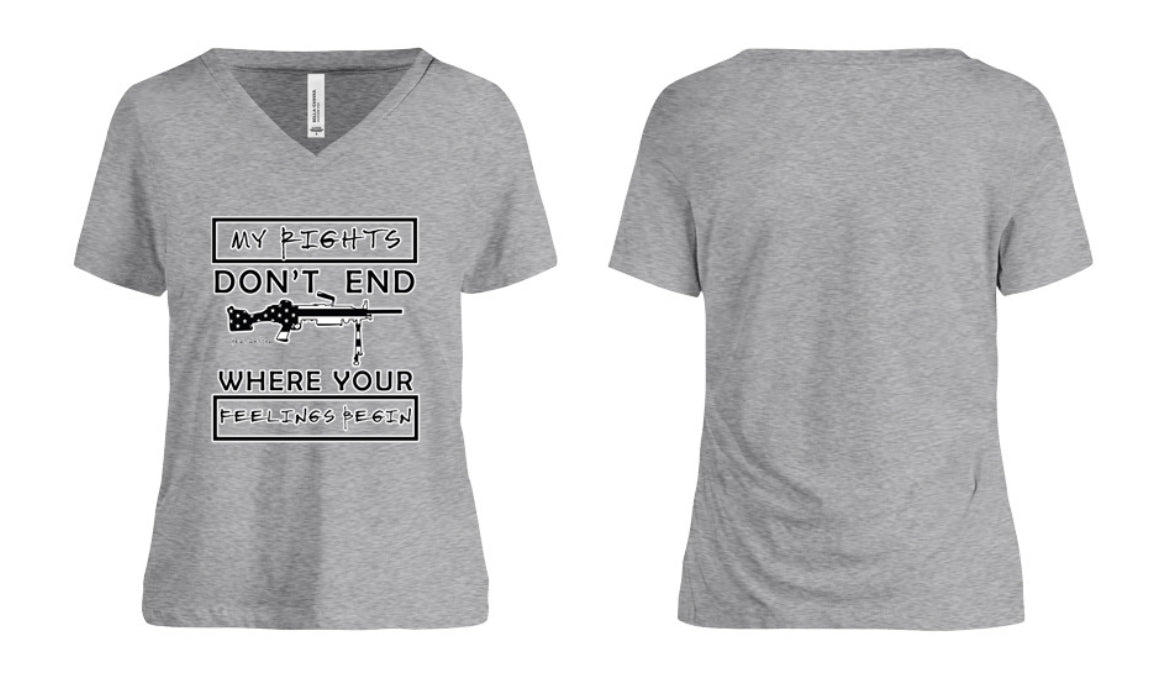 My Rights Don't End Women's V-Neck