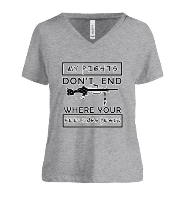 My Rights Don't End Women's V-Neck