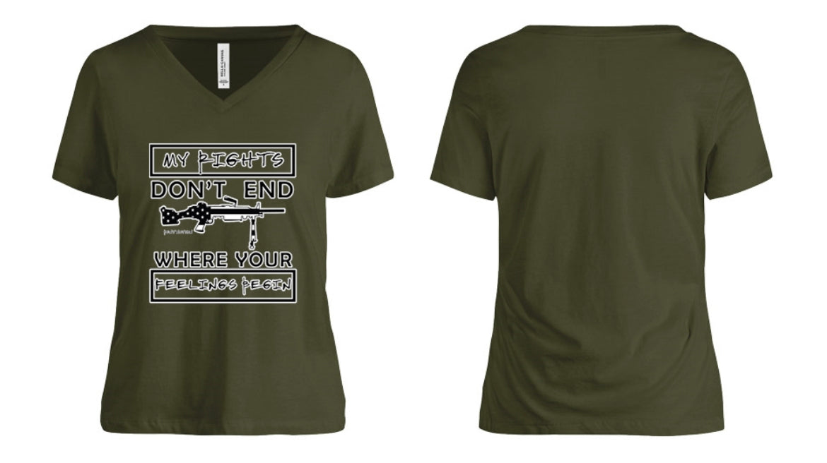 My Rights Don't End Women's V-Neck