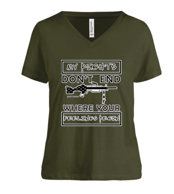 My Rights Don't End Women's V-Neck