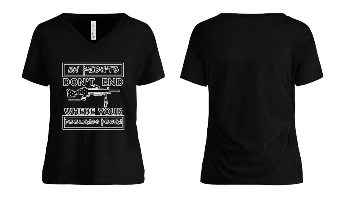 My Rights Don't End Women's V-Neck