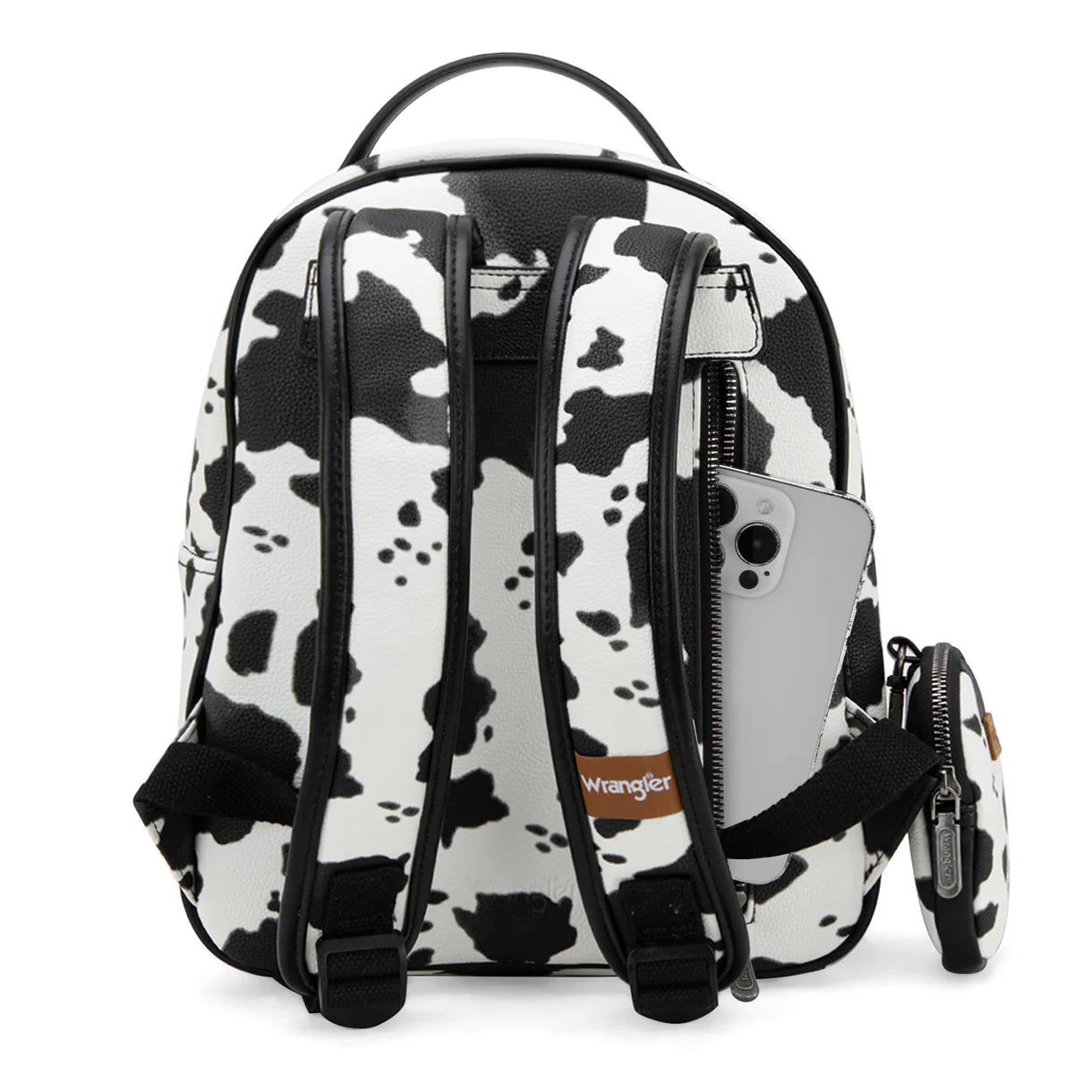 Wrangler Cow Print Backpack With Coin Pouch - WG133-8603