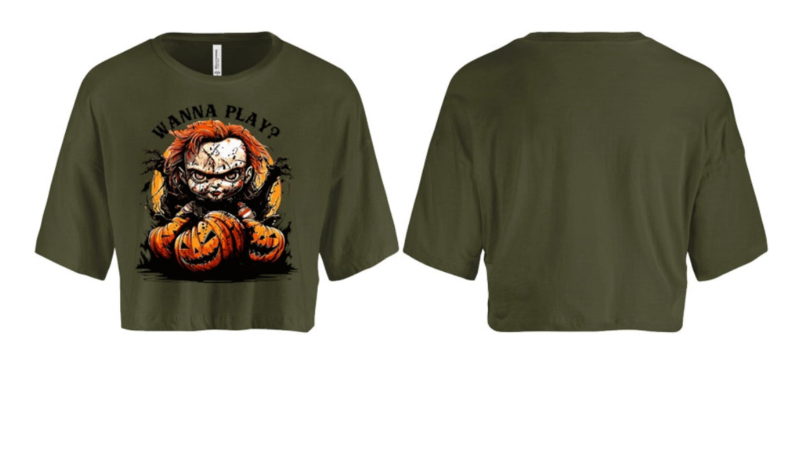 Wanna Play - Chucky Halloween Women's Crop Top