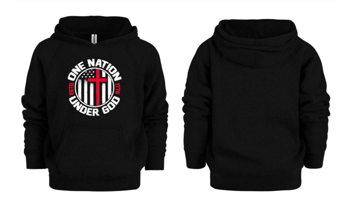 One Nation Under God Kids Hoodie