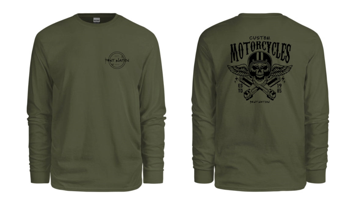 Custom Motorcycles Men's Long Sleeve Shirt