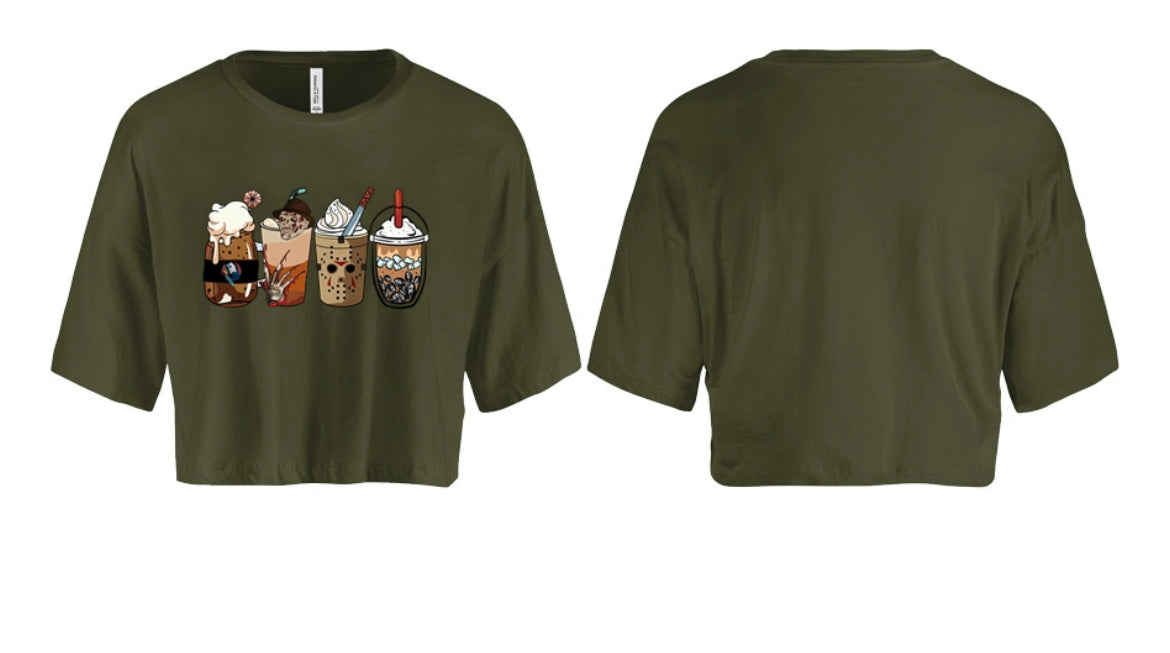Killer Coffee Halloween Women's Crop Top
