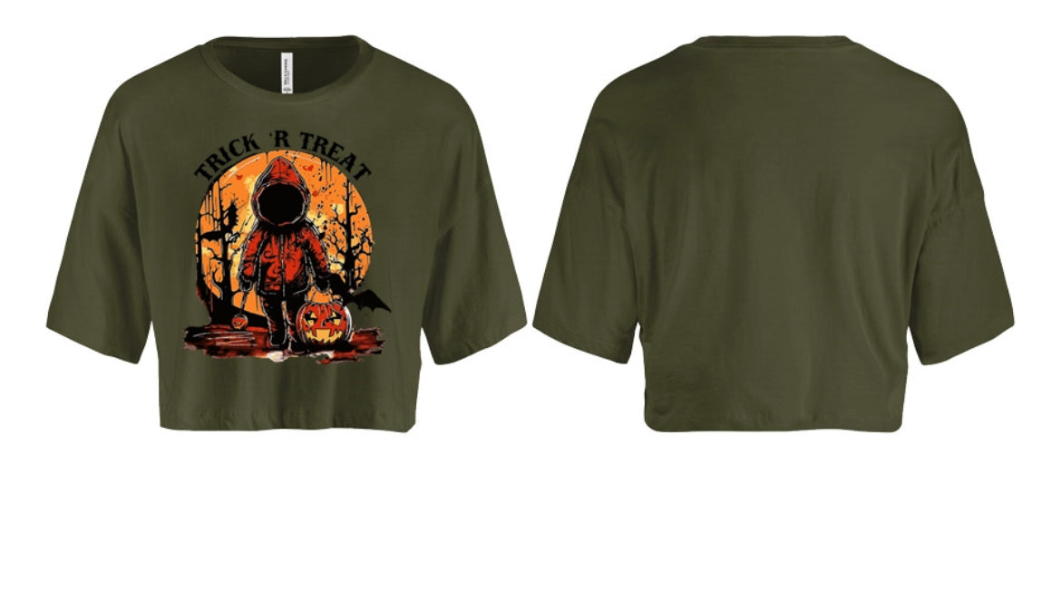 Trick Or Treat Halloween Women's Crop Top