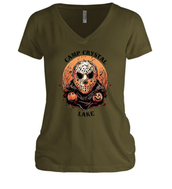 Camp Crystal Lake - Jason Halloween Women's V-Neck