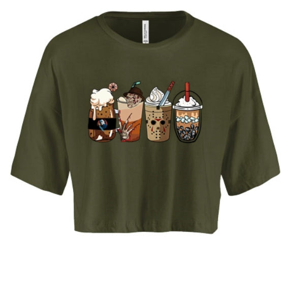 Killer Coffee Halloween Women's Crop Top