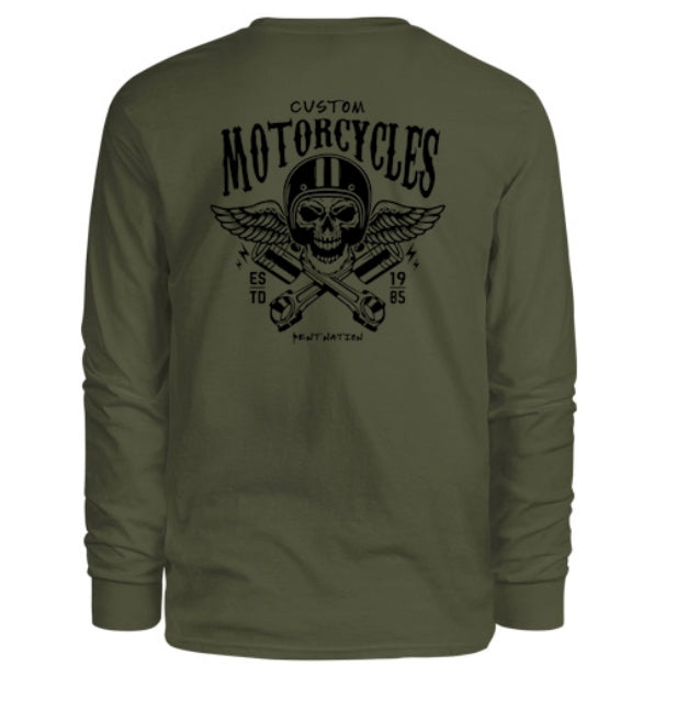 Custom Motorcycles Men's Long Sleeve Shirt