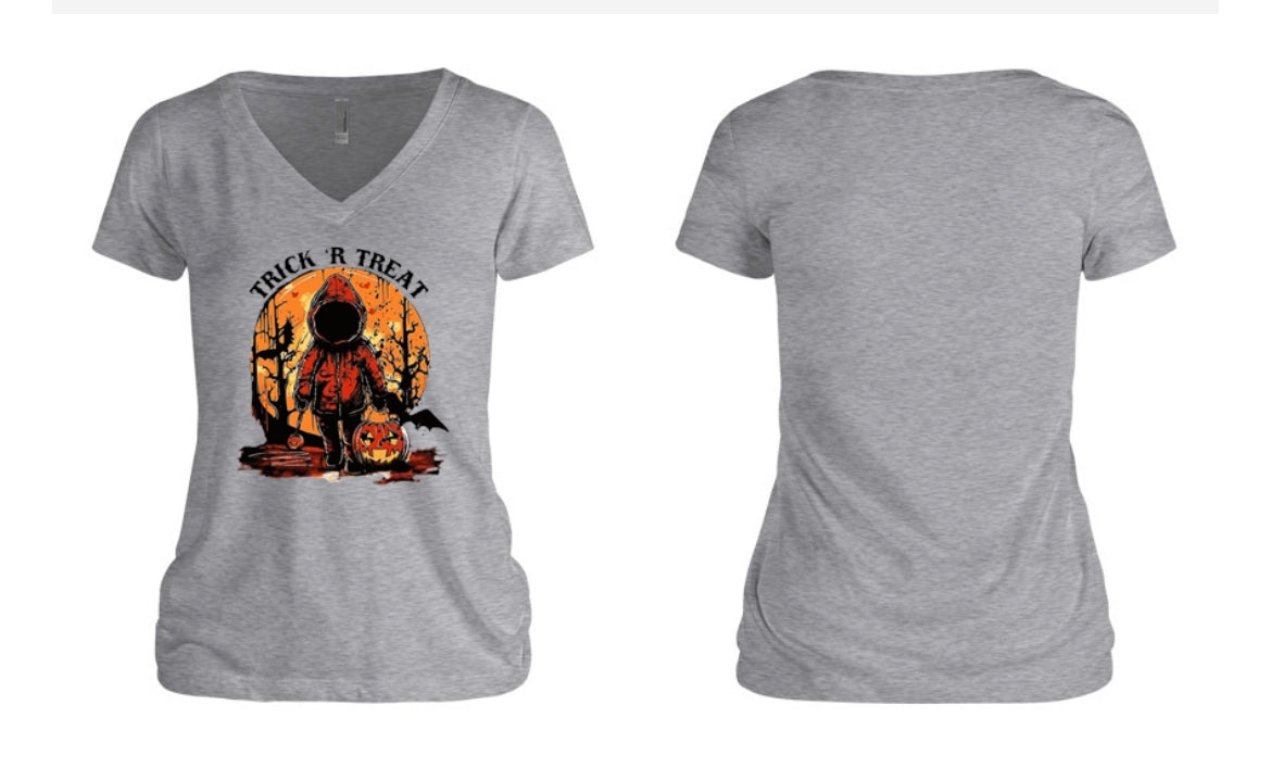Trick Or Treat Halloween Women's V-Neck