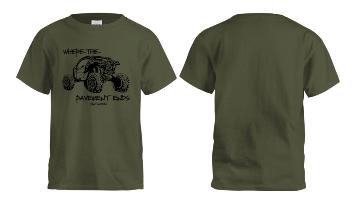 Where The Pavement Ends Kids T-Shirt