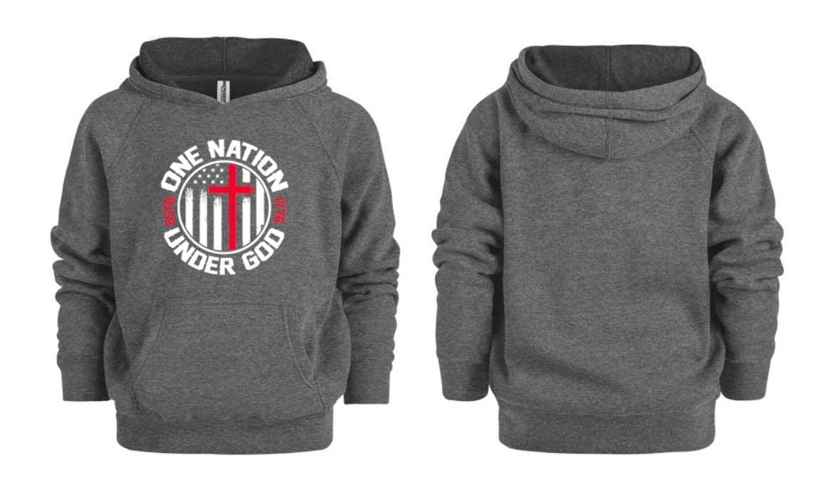 One Nation Under God Kids Hoodie
