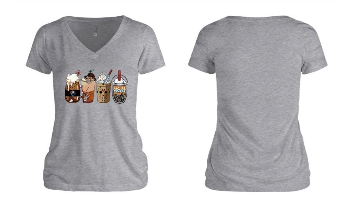 Killer Coffee Halloween Women's V-Neck