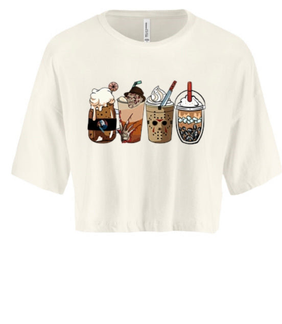 Killer Coffee Halloween Women's Crop Top