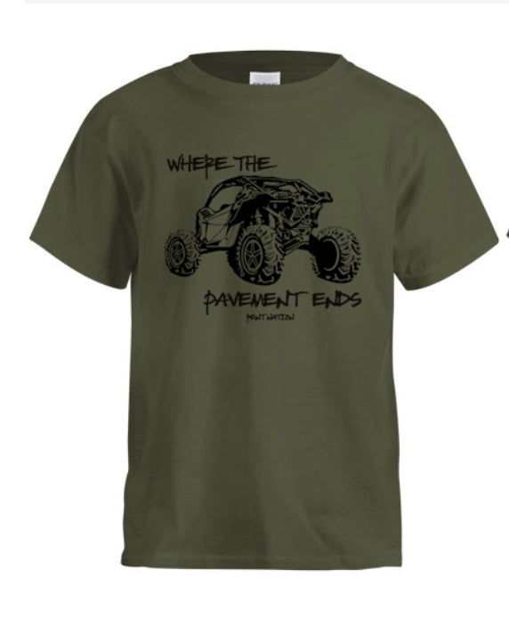 Where The Pavement Ends Kids T-Shirt