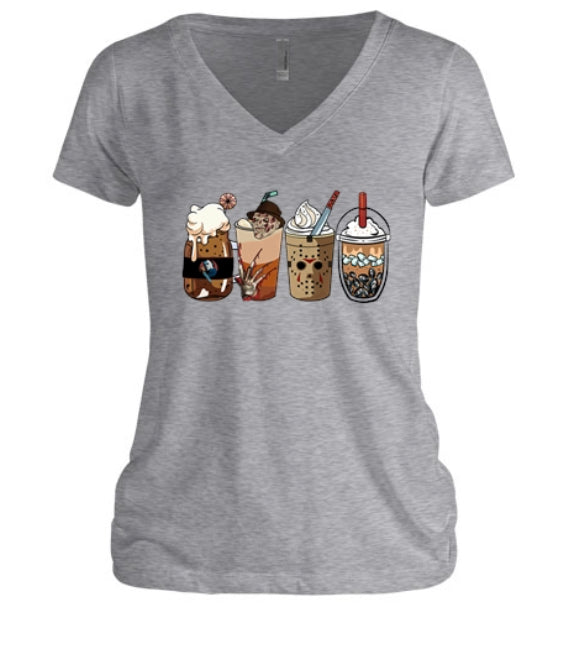 Killer Coffee Halloween Women's V-Neck