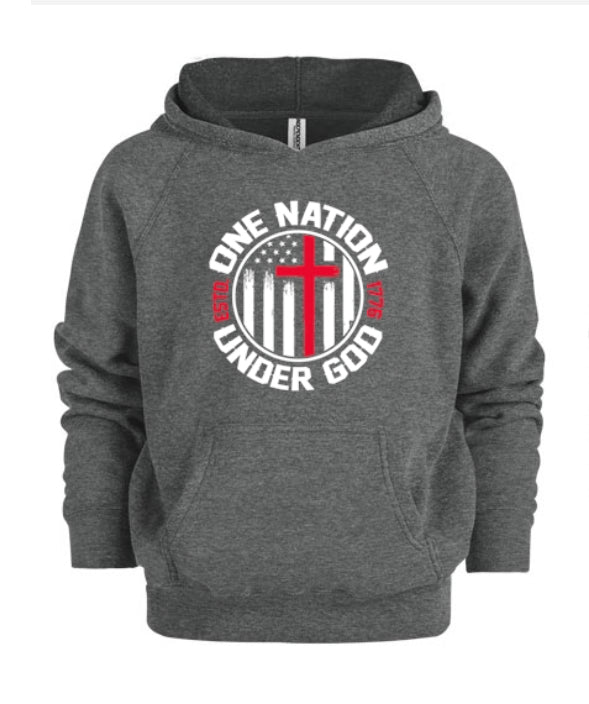 One Nation Under God Kids Hoodie