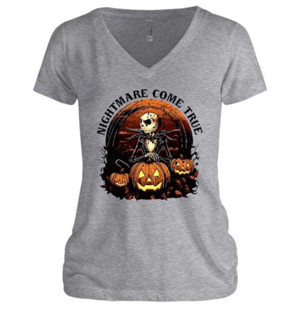 Nightmare Come True - Jack Skellington Halloween Women's V-Neck