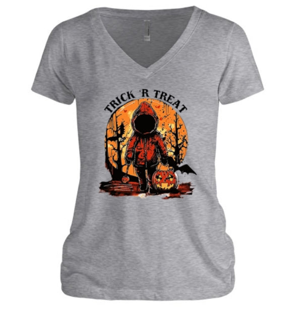 Trick Or Treat Halloween Women's V-Neck