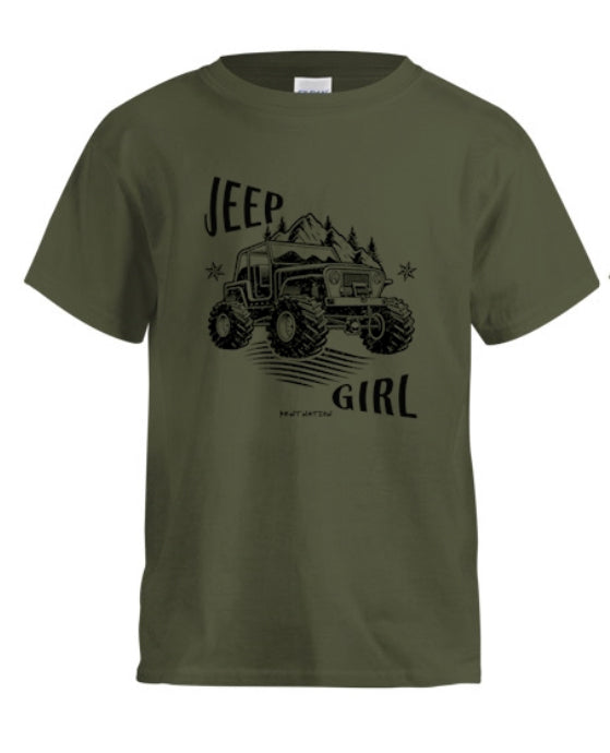 Jeep Girl Kids T-Shirt