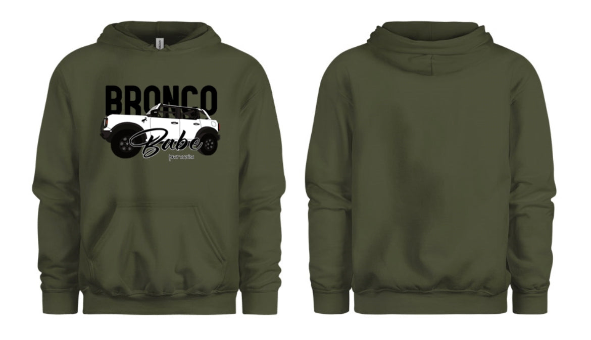 Bronco Babe Women's Hoodie - White
