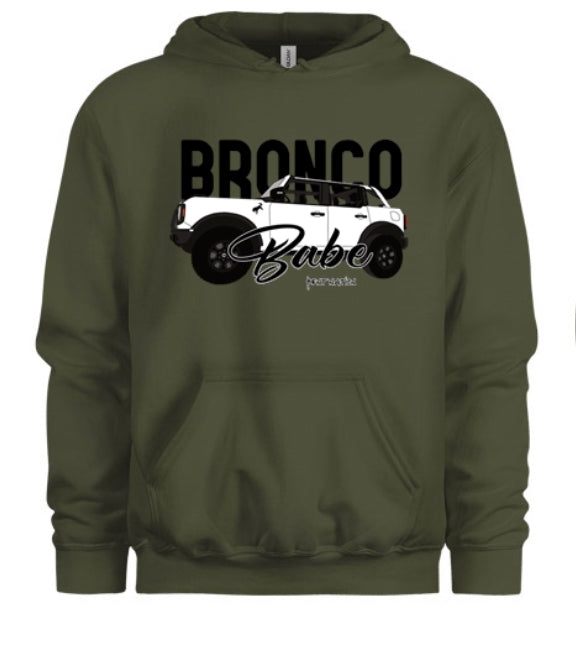 Bronco Babe Women's Hoodie - White