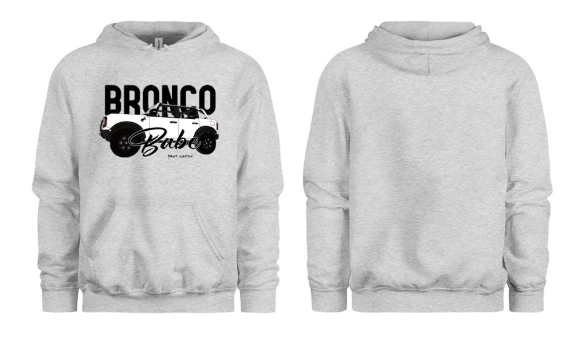 Bronco Babe Women's Hoodie - White