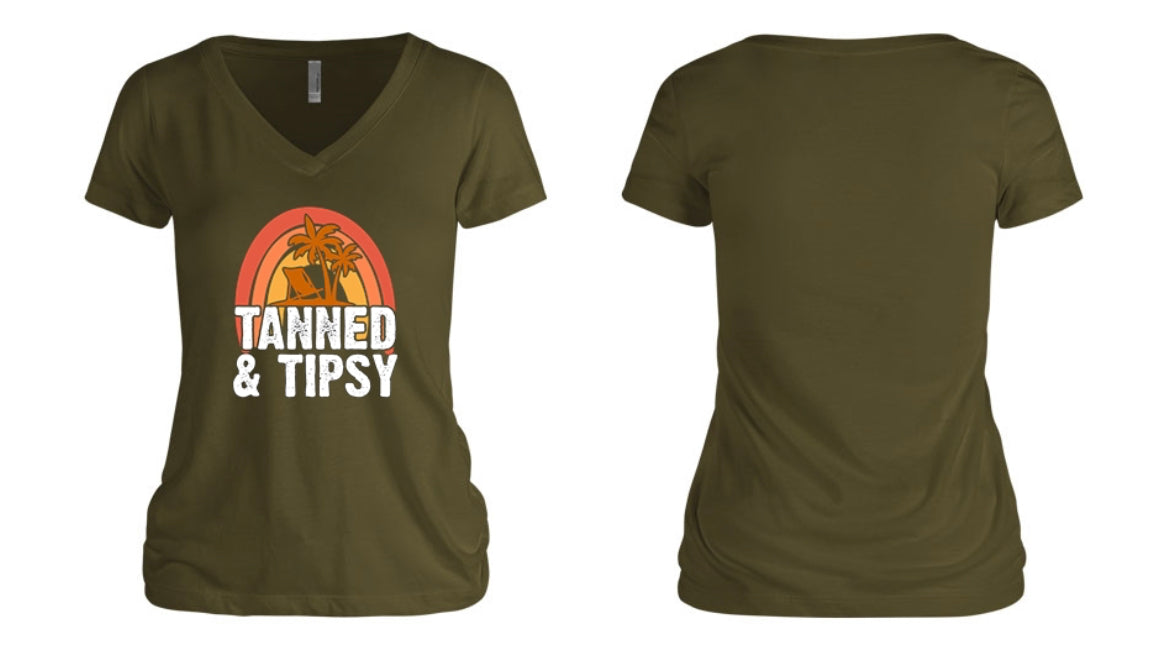 Tanned & Tipsy Women's V-Neck