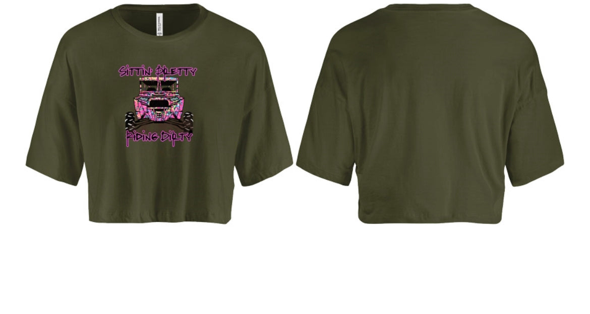 Sittn' Pretty Riding Dirty Women's Crop Top