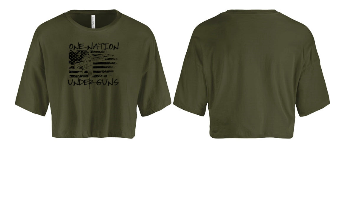 One Nation Under Guns Women's Crop Top