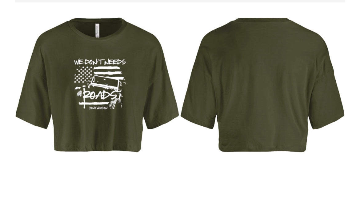 We Don't Need Roads Women's Crop Top
