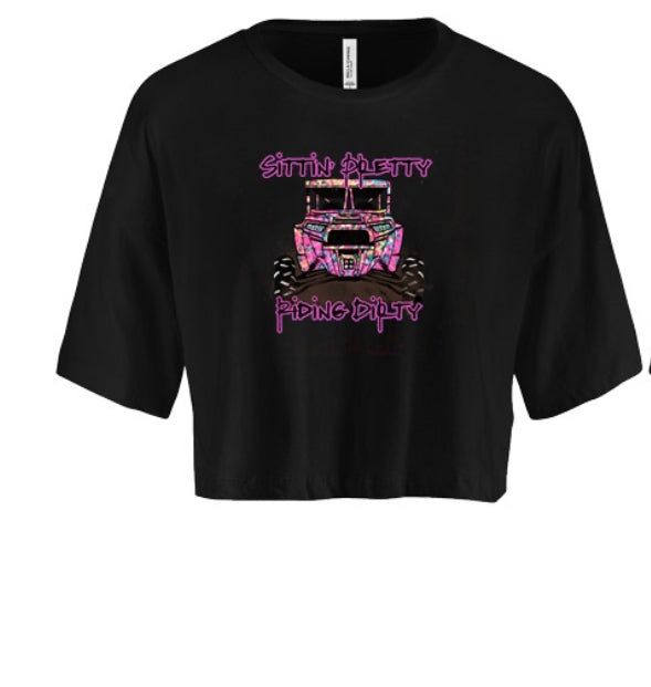 Sittn' Pretty Riding Dirty Women's Crop Top