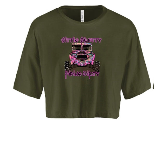 Sittn' Pretty Riding Dirty Women's Crop Top