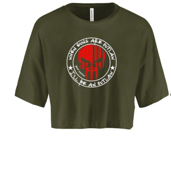 When Guns Are Outlaw Women's Crop Top