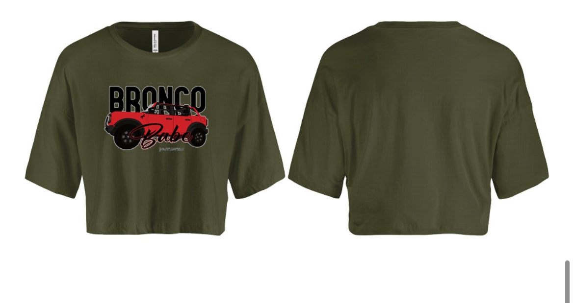 Bronco Babe Women's Crop Top - Red