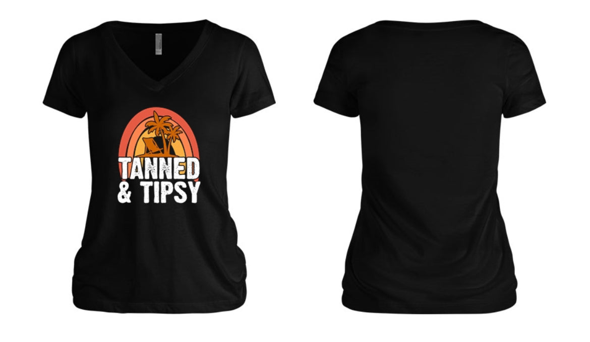 Tanned & Tipsy Women's V-Neck