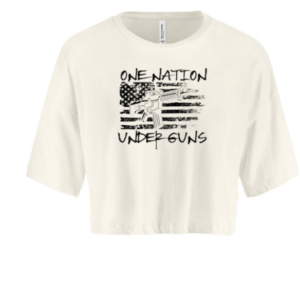 One Nation Under Guns Women's Crop Top