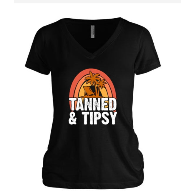 Tanned & Tipsy Women's V-Neck