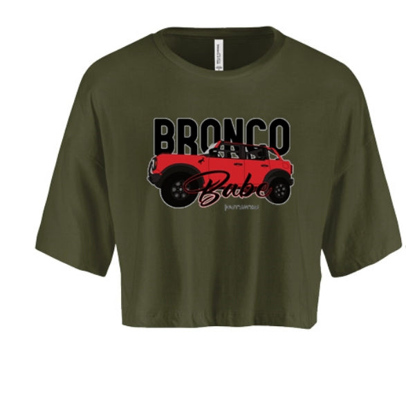 Bronco Babe Women's Crop Top - Red
