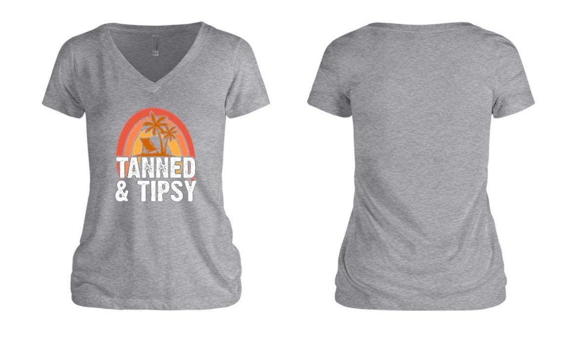 Tanned & Tipsy Women's V-Neck
