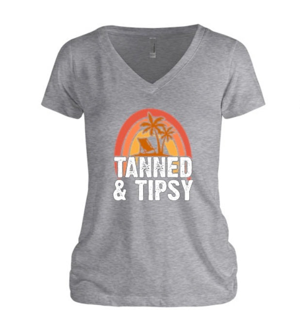 Tanned & Tipsy Women's V-Neck