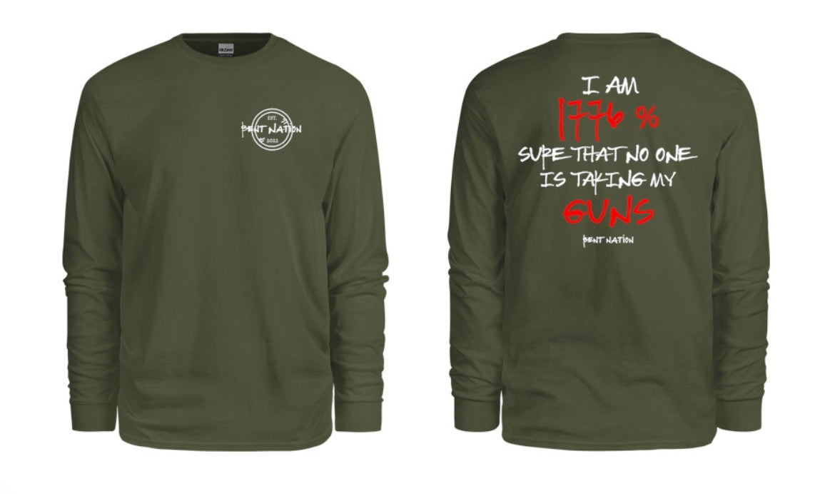 I am 1776 Sure No One Is Taking My Guns Men's Long Sleeve Shirt